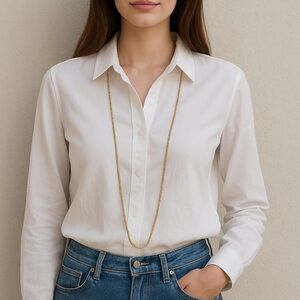 Elegant Long Gold Chain Necklace